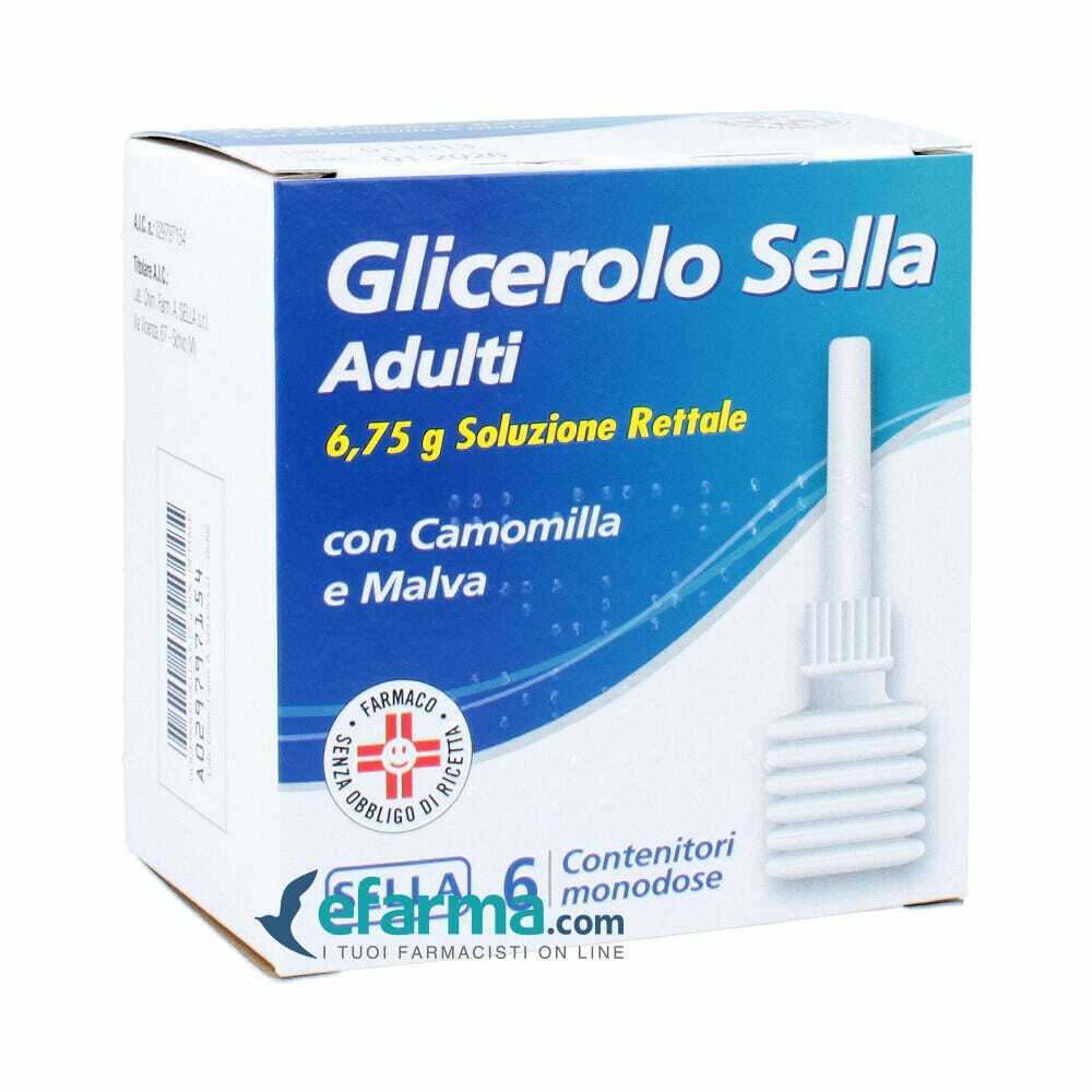 GLICEROLO (SELLA)*AD 6 contenitori monodose 6,75 g soluz rett con camomilla e malva
