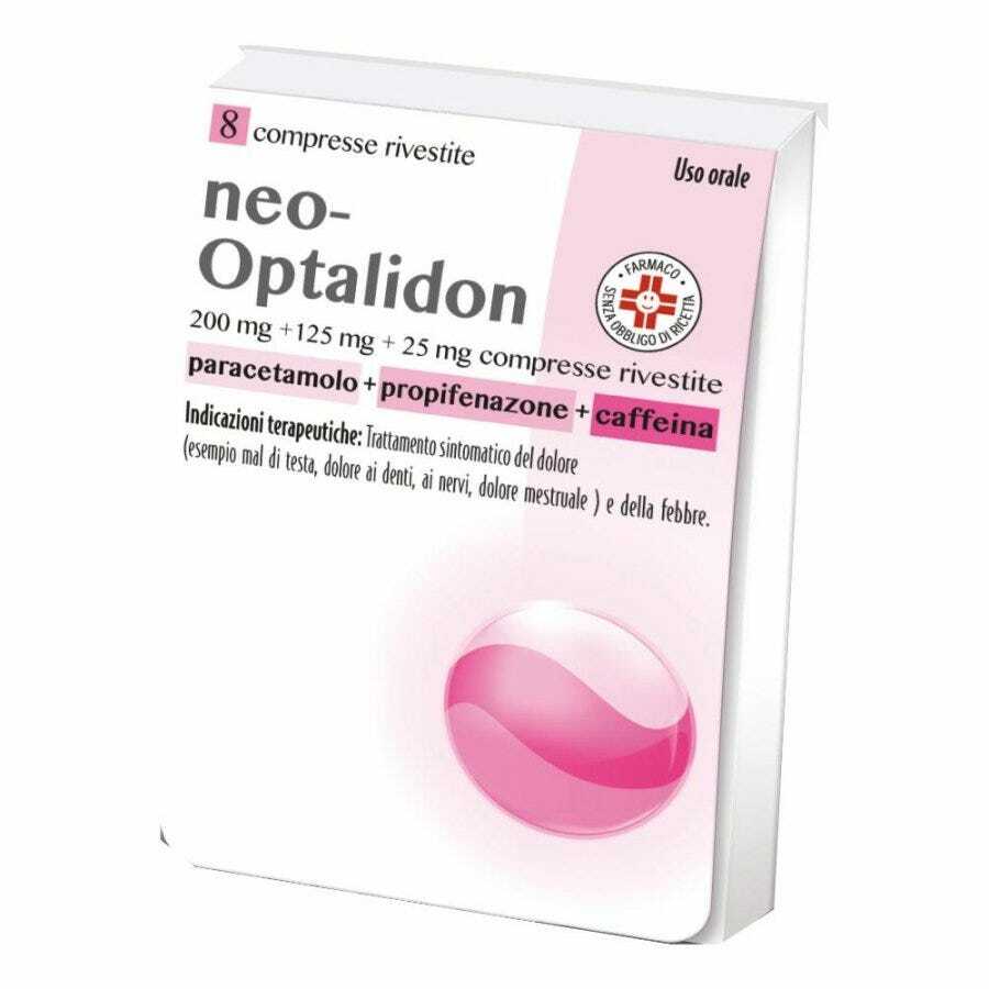 NEO OPTALIDON*8 cpr riv 200 mg + 125 mg + 25 mg