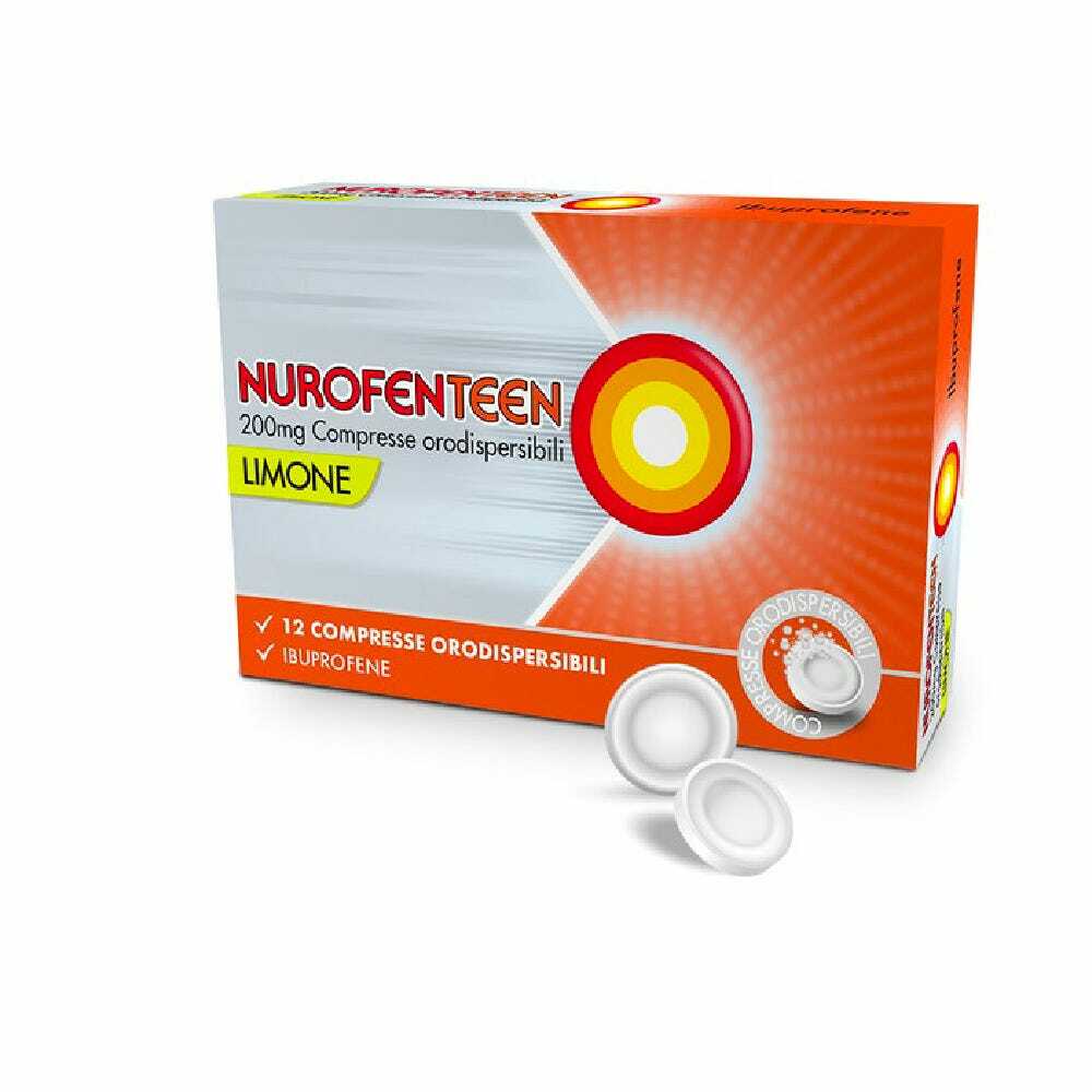 NUROFENTEEN*12 cpr orodisp 200 mg limone