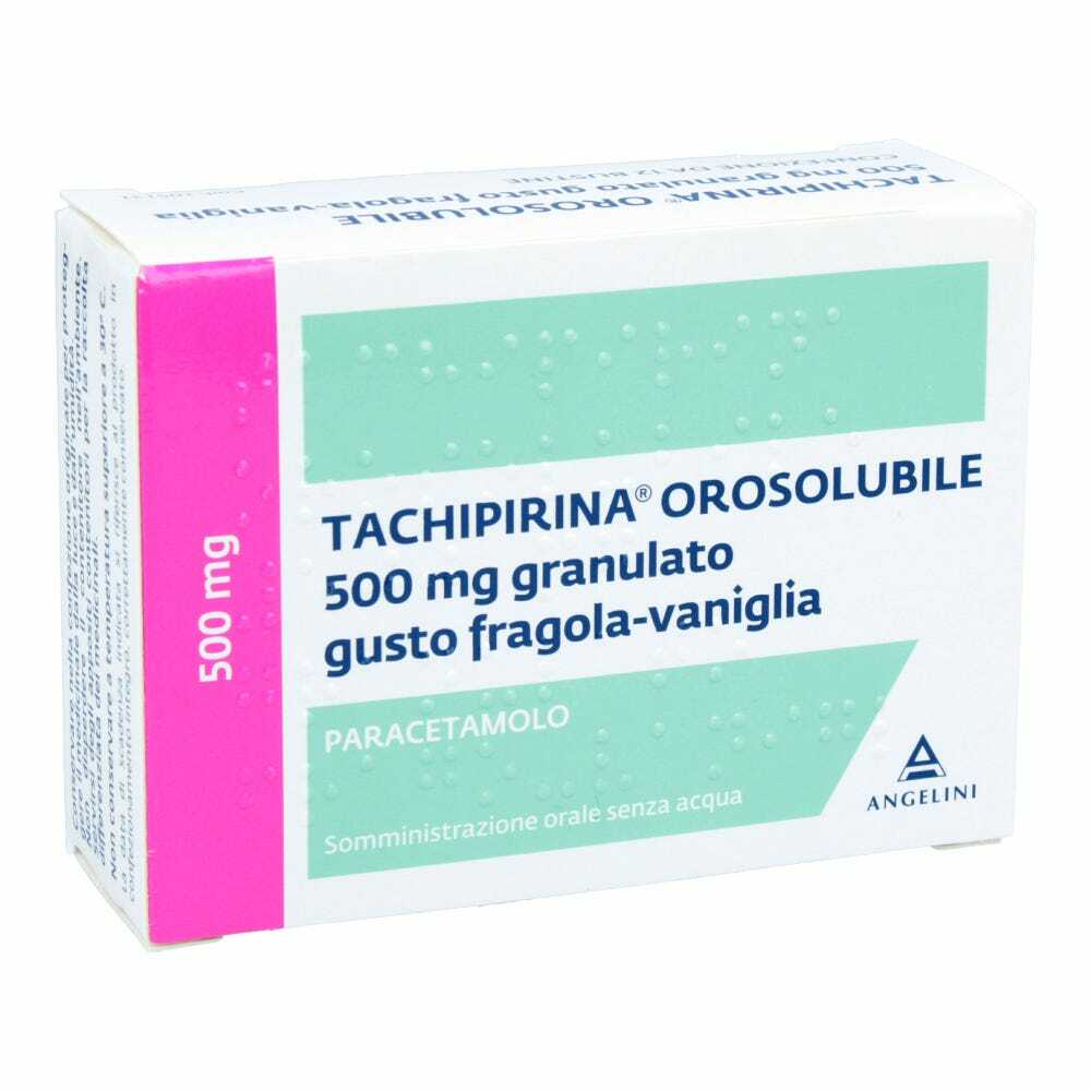TACHIPIRINA OROSOLUBILE*12 bust grat 500 mg gusto fragola evaniglia