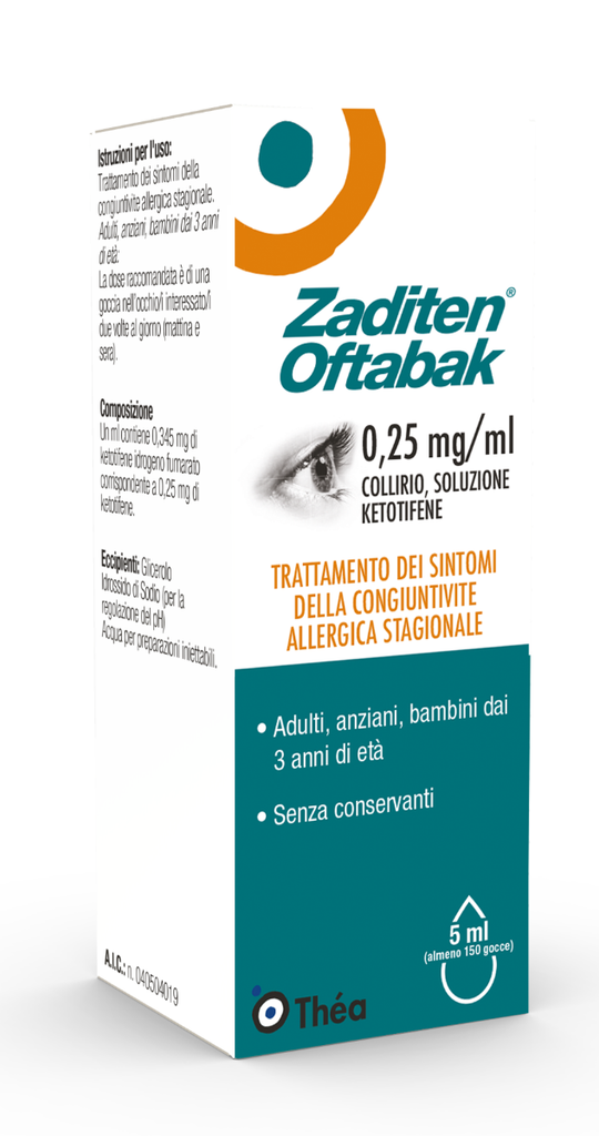 ZADITEN OFTABAK*collirio 5 ml 0,25 mg/ml
