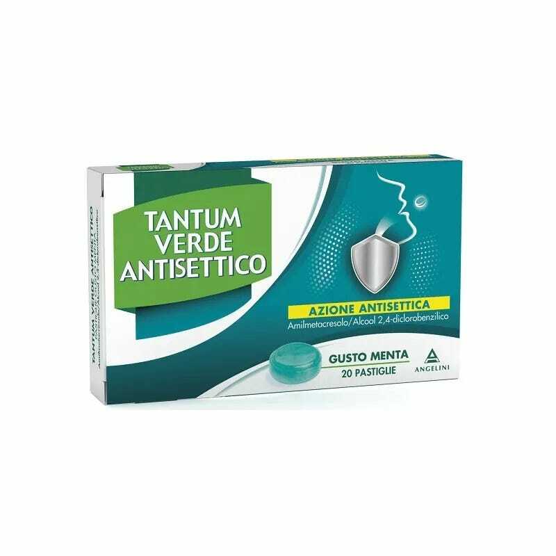 TANTUM VERDE ANTISETTICO*20 pastiglie gusto menta 0,6 mg + 1,20 mg