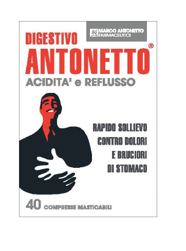 DIGESTIVO ANTONETTO ACIDITA' E REFLUSSO 40 COMPRESSE MASTICABILI