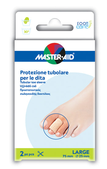 PROTEZIONE TUBOLARE IN GEL MASTER-AID FOOTCARE ELASTICIZZATOLARGE 7,5 CM 20 MM 2 PEZZI C5