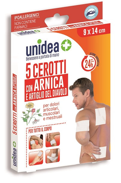 CEROTTO ANTIREUMATICO ALL'ARNICA UNIDEA 9X14 CM 5 PEZZI