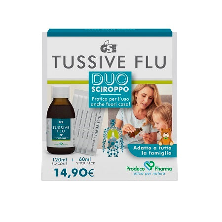 GSE TUSSIVE FLU DUO FLACONE+6 STICK PACK MONODOSE