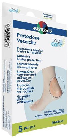 IDROCOLLOIDE MASTER-AID FOOTCARE VESCICHE TALLONE 69X44 MM 5PEZZI A1