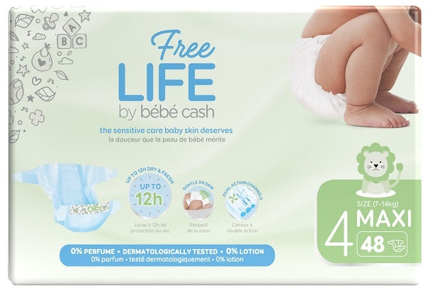 FREELIFE BY BEBECASH MAXI TAGLIA 4 7-18 KG GIROVITA 38-60 CM48 PEZZI