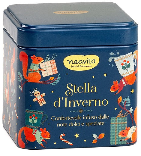 NEAVITA INFUSO STELLA D'INVERNO FILTROSCRIGNO IN BARATTOLINOBLU DI NATALE 5 FILTRI DA 3,5 G