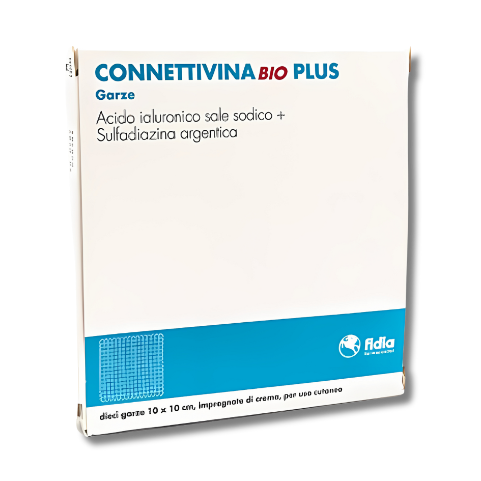 CONNETTIVINA PLUS*10 garze 2 mg + 40 mg 10 cm x 10 cm